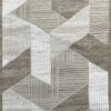 3D Geometric Premium Turkish Area Rug - Beige