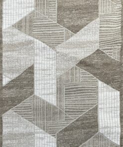 3D Geometric Premium Turkish Area Rug - Beige