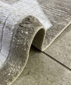 Alternative view of 3D Geometric Premium Turkish Area Rug - Beige