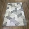 3D Geometric Premium Turkish Area Rug - Grey - Image 2