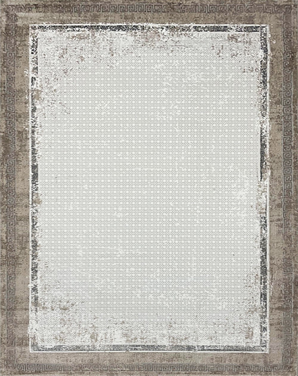 Vintage Geometric Premium Turkish Area Rug - Beige