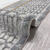 Geometric Motifs Premium Turkish Area Rug - Grey and Gold - Image 3