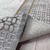 Geometric Motifs Premium Turkish Area Rug - Grey and Gold - Image 2