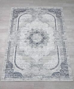 Alternative view of Traditional Premium Turkish Area Rug - Cream and Blue