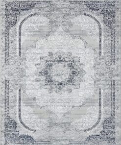 Traditional Premium Turkish Area Rug - Cream and Blue