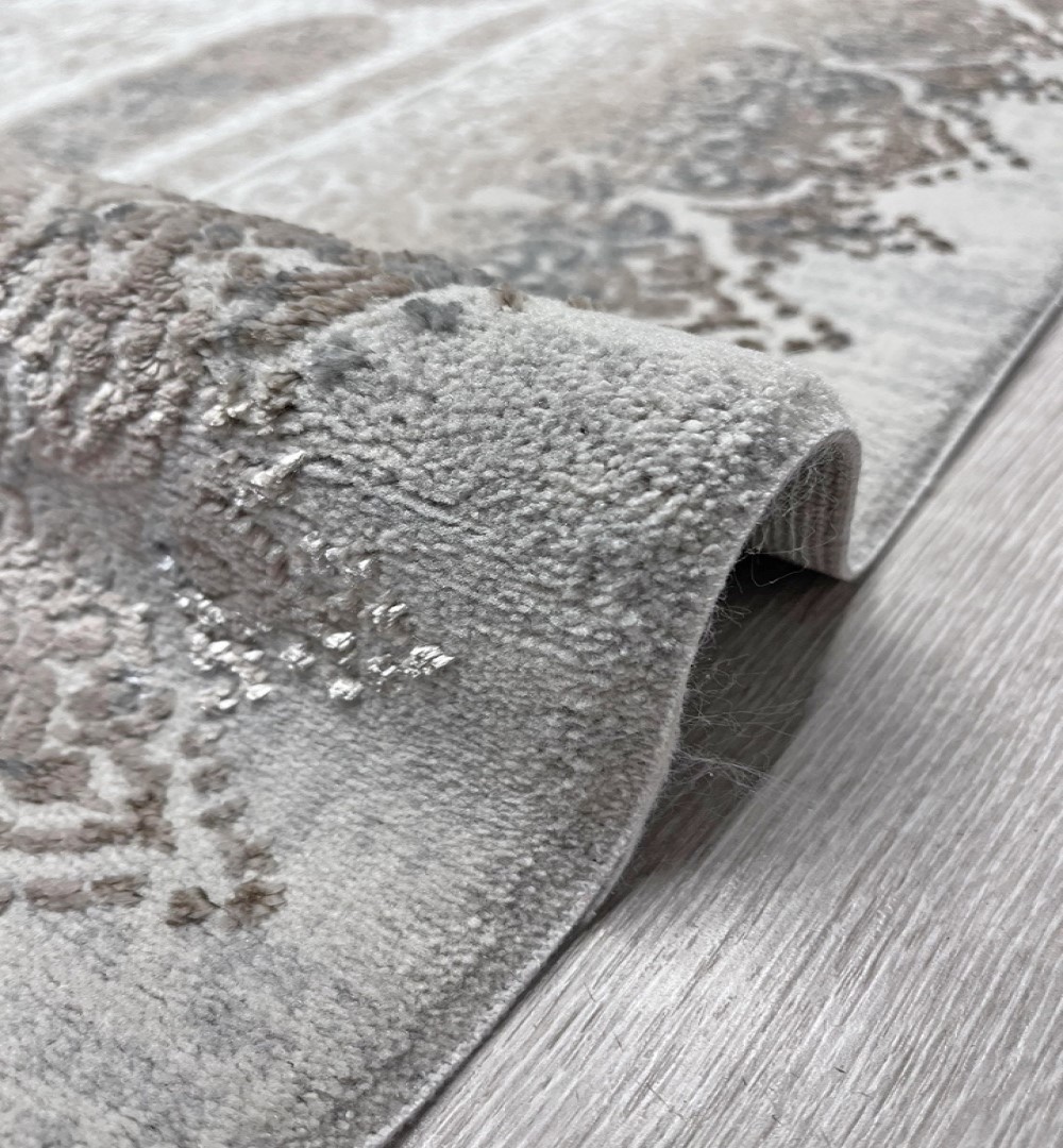 Oriental Premium Turkish Area Rug - Cream and Beige - Image 4