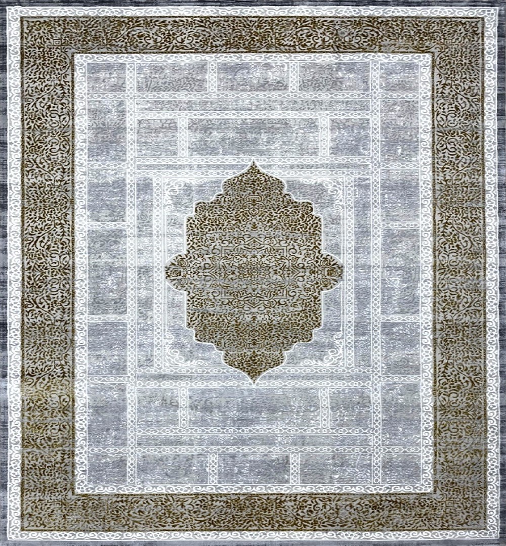 Diamond Premium Turkish Area Rug - Cream and Gold