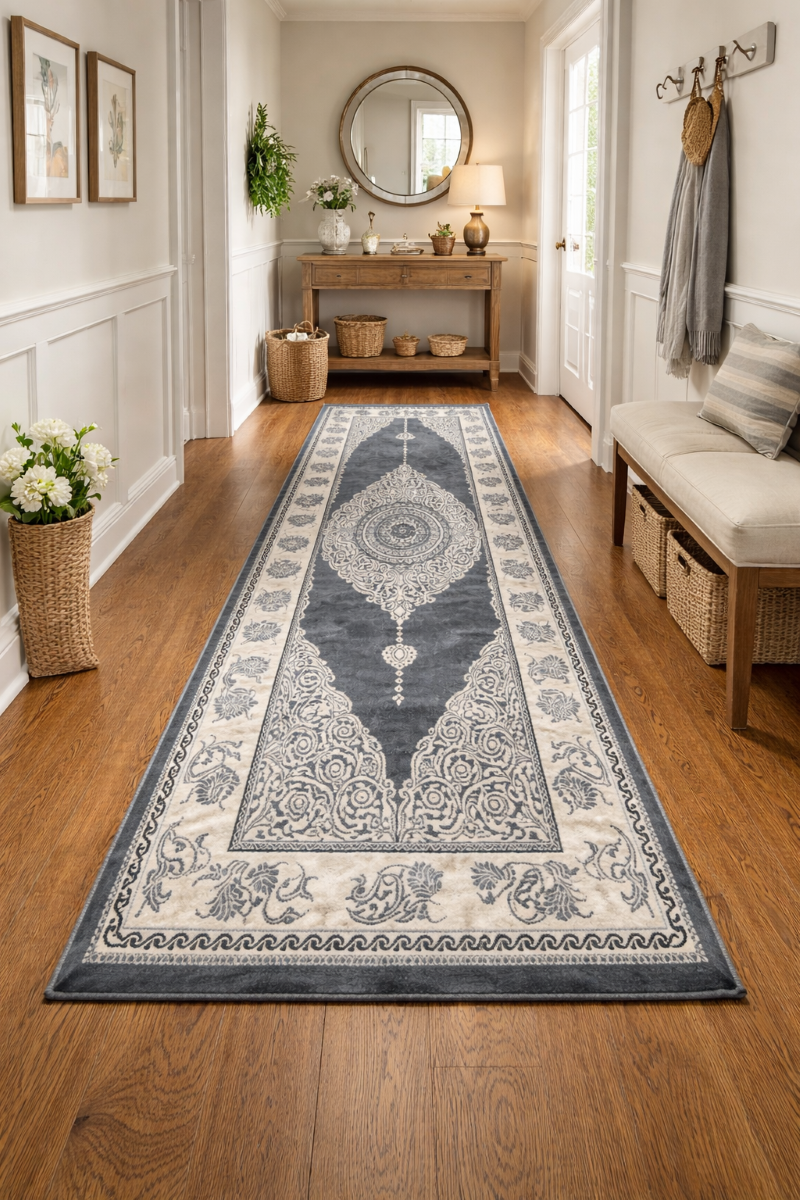 Sultan Anthracite PGI Runner Rug 2.6x10 ft - Image 2