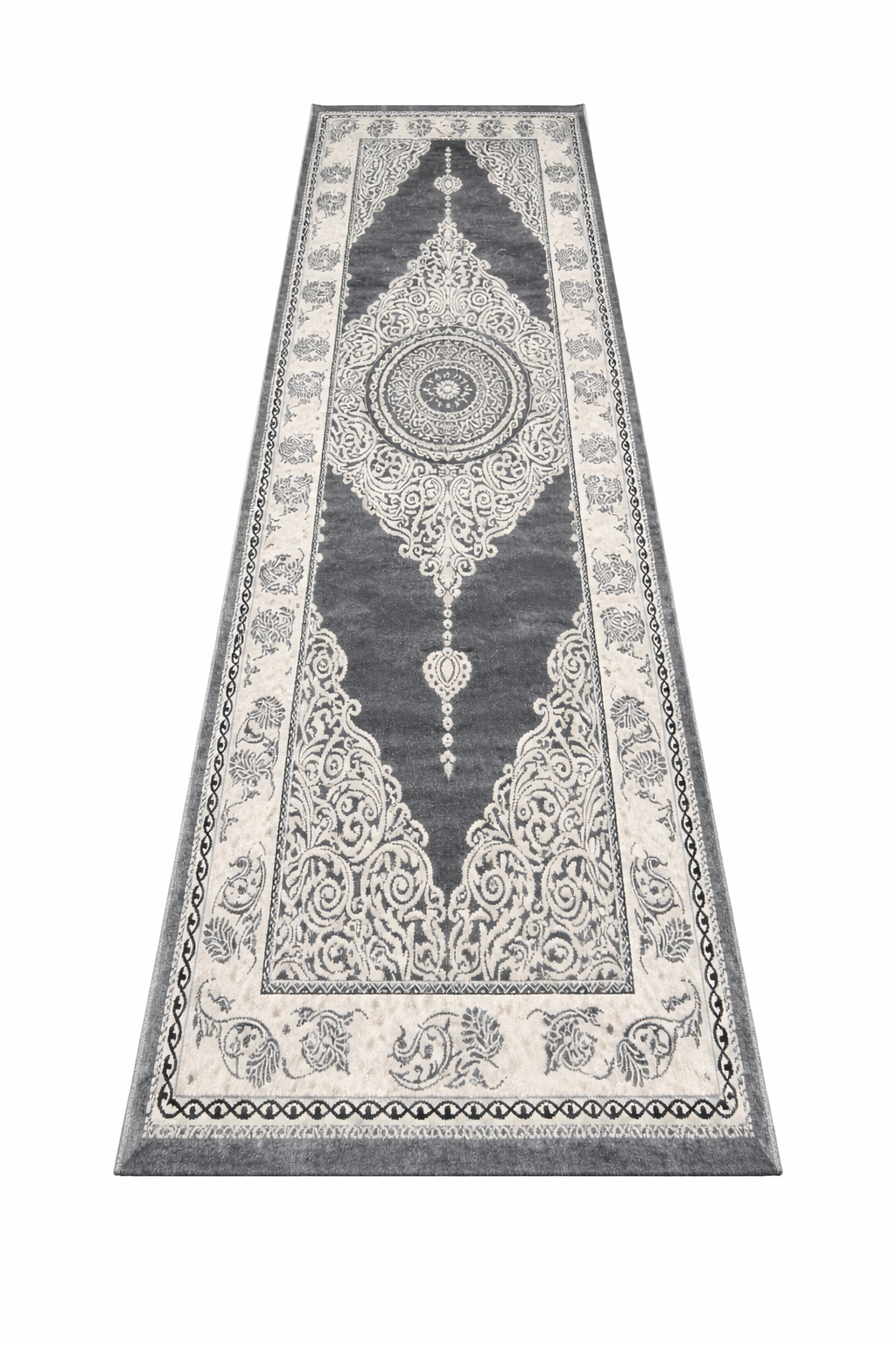 Sultan Anthracite PGI Runner Rug 2.6x10 ft
