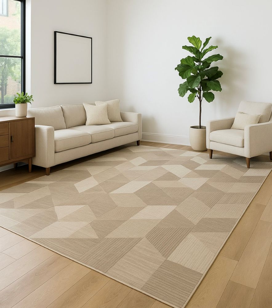 Cube Illusion Area Rug - 10x13 (ft) - Image 2