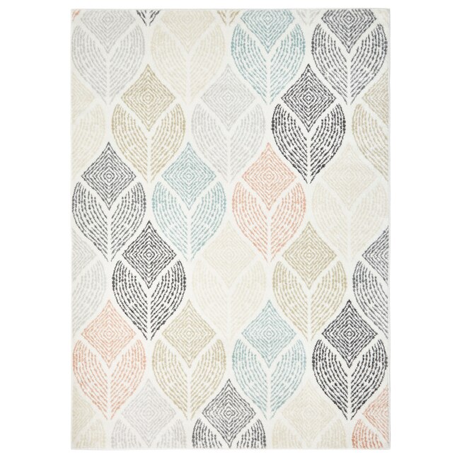 Home Dynamix New Weave Samira Geometric Area Rug, Ivory - 5.3 x7.2