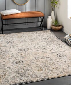 Alternative view of allen + roth Delft Gray Medallion Area Rug - 9x12
