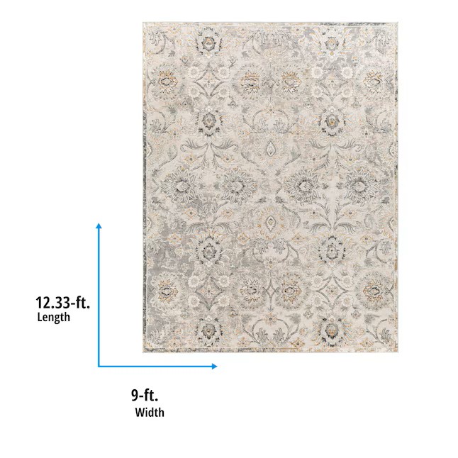 allen + roth Delft Gray Medallion Area Rug - 9x12 - Image 5