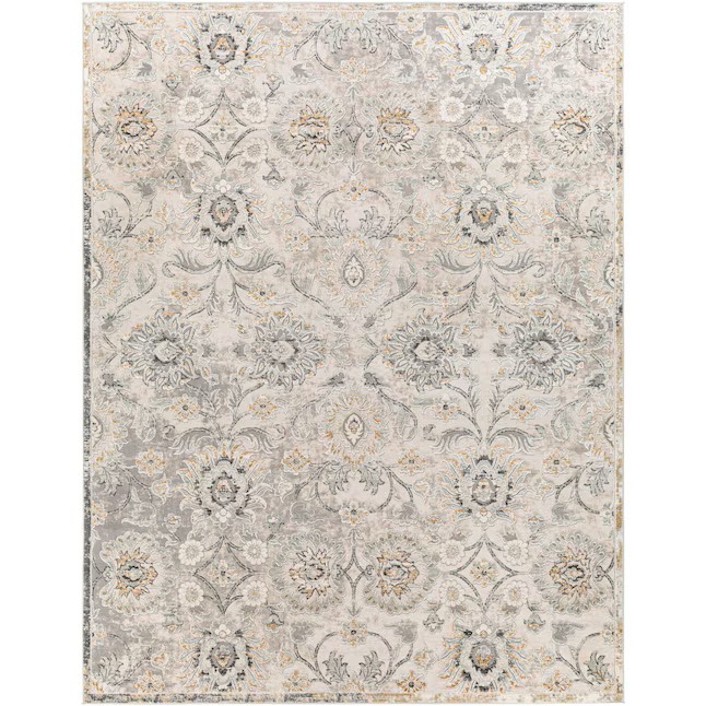 allen + roth Delft Gray Medallion Area Rug - 9x12