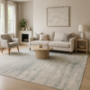8x11 classic area rug styled in a traditional living room