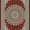 Agra 57090 area rug full view with medallion pattern