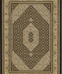 Agra 57090 area rug full view with medallion pattern