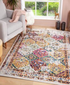 Alternative view of Vintage Collection Distressed | Bohemian | Multicolor Chic Area Rug - 5'3" x 7'3" (5 x 7) ft