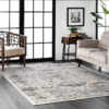 Madisson Vintage Faded Medallion Silver 6 ft. 7 in. x 9 ft. Indoor Area Rug - Image 5