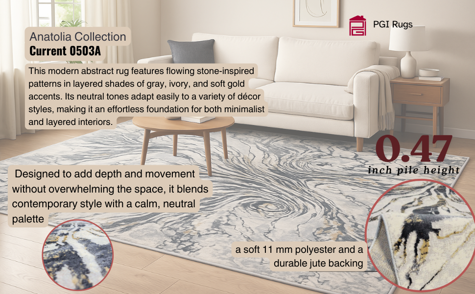 Current Gray PGI Rug 10x13 ft - Image 2