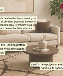 Alternative view of Rootline Mocha PGI Rug 10x13 ft