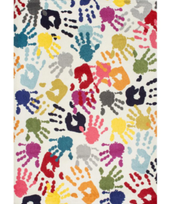 Pinkie Handprint Multi 10 ft. x 14 ft. Indoor Area Rug