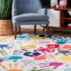 Pinkie Handprint Multi 10 ft. x 14 ft. Indoor Area Rug - Image 2