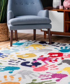 Alternative view of Pinkie Handprint Multi 10 ft. x 14 ft. Indoor Area Rug