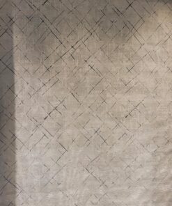 Elegant Diamond-Patterned Textured Turkish Area Rug - 6.5x10 ft