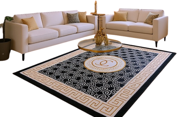 Meander Navy Gray PGI Rug 4x6 ft - Image 8