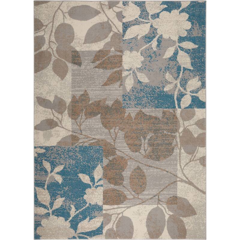 Home Dynamix Tremont Area Rug, Beige/Blue - 5.3 x7.2