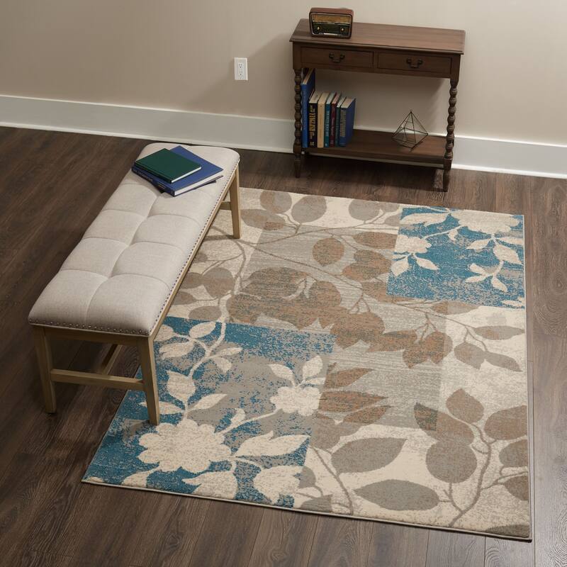 Home Dynamix Tremont Area Rug, Beige/Blue - 5.3 x7.2 - Image 2