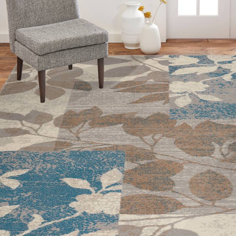 Home Dynamix Tremont Area Rug, Beige/Blue - 5.3 x7.2 - Image 3