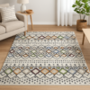Arcadia Cream Diamond Area Rug - 4x6 (ft) - Image 3