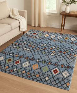 Alternative view of Arcadia Sky Diamond Area Rug - 4x6 (ft)