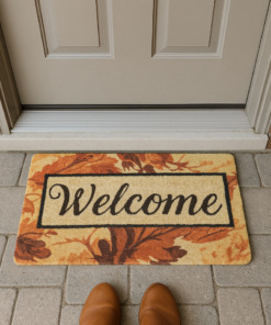 Alternative view of Rustic Leaf Welcome Entrance Mat - 17x27 in