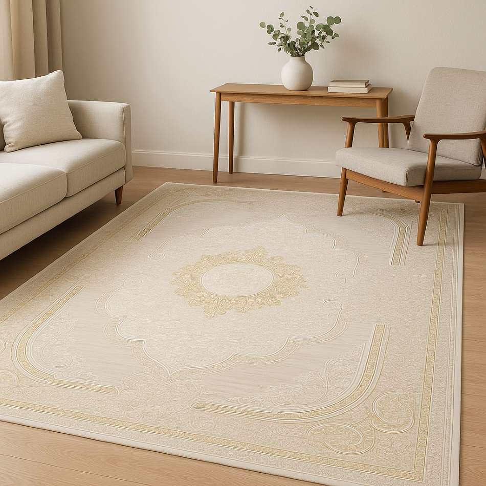 Ivory Elegance Area Rug - 10x13 (ft) - Image 3