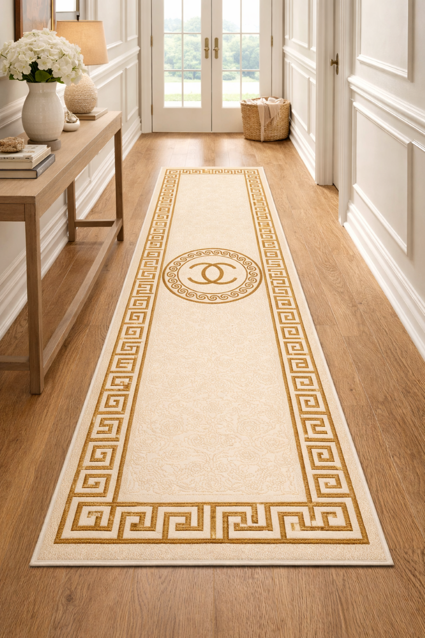 Meander Beige PGI Runner Rug 2.6x10 ft - Image 5