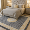 Meander Navy Gray PGI Rug 4x6 ft - Image 12