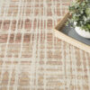 Nourison 9x12 (ft) Modern Abstract Beige/Peach Washable Rug - Image 6
