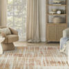 Nourison 9x12 (ft) Modern Abstract Beige/Peach Washable Rug - Image 7