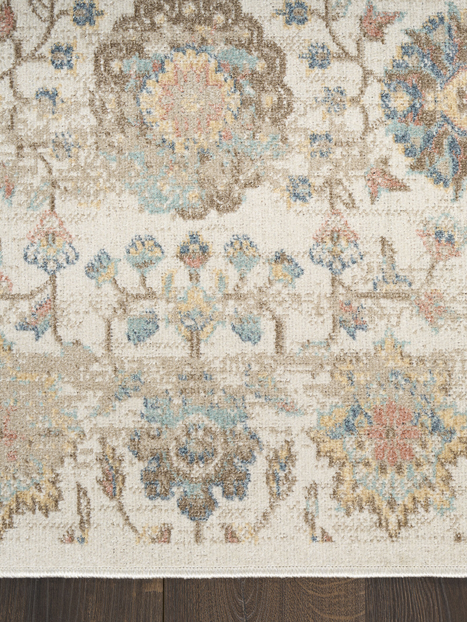 Nourison 6.7x9 (ft) Persian‑Inspired Beige Washable Rug - Image 3