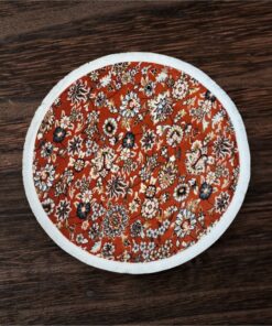 Ruby Blossom Round Rug - 3.2x3.2 (ft)