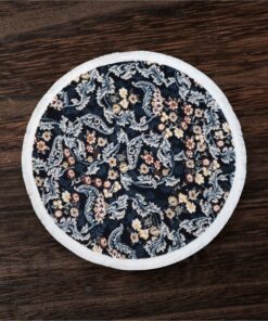 Midnight Floral Round Rug - 3.2x3.2 (ft)