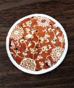 Rustic Floral Round Rug - 3.2x3.2 (ft)