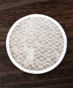Beige Circles Round Rug - 3.2x3.2 (ft)