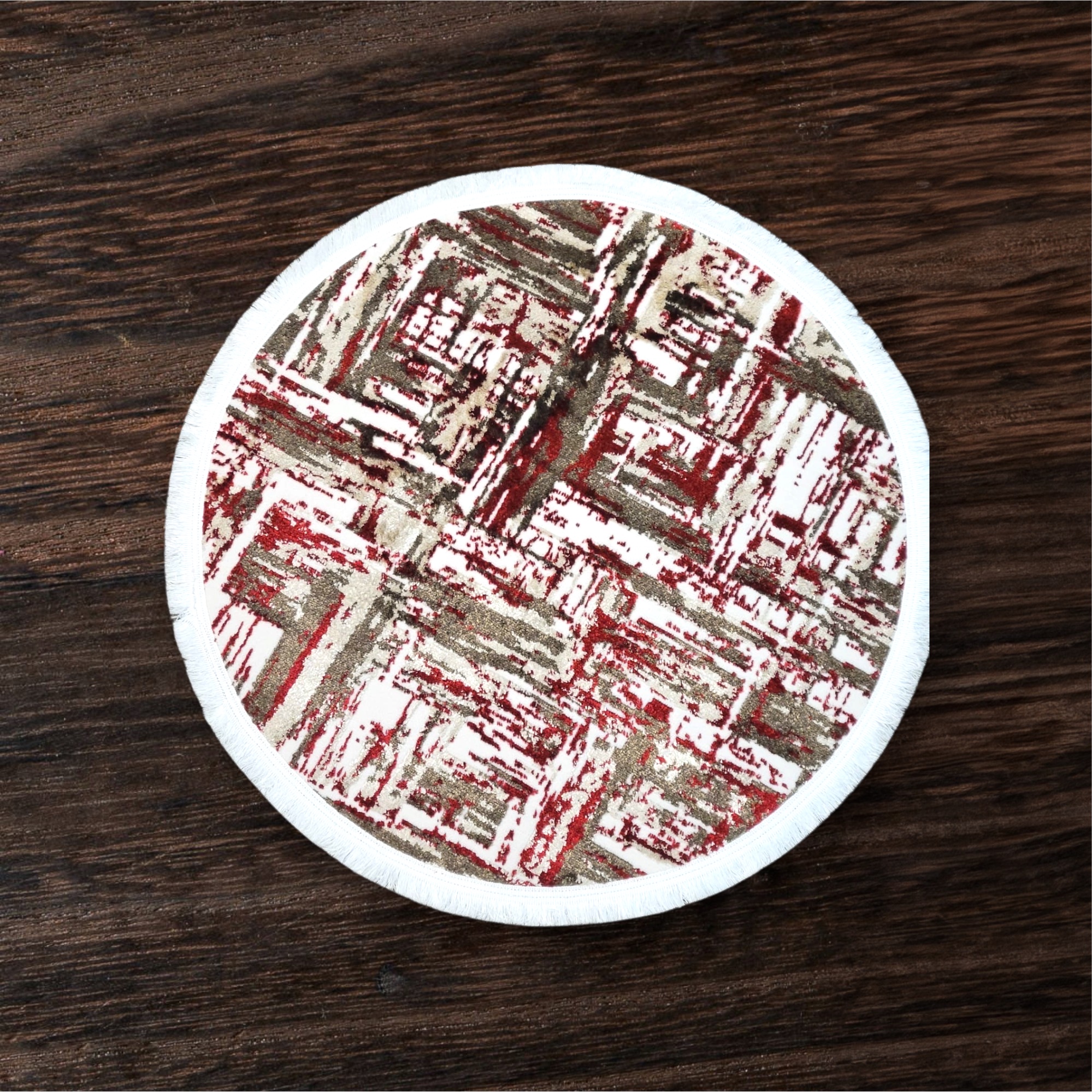 Urban Maze Round Rug - 3.2x3.2 (ft)