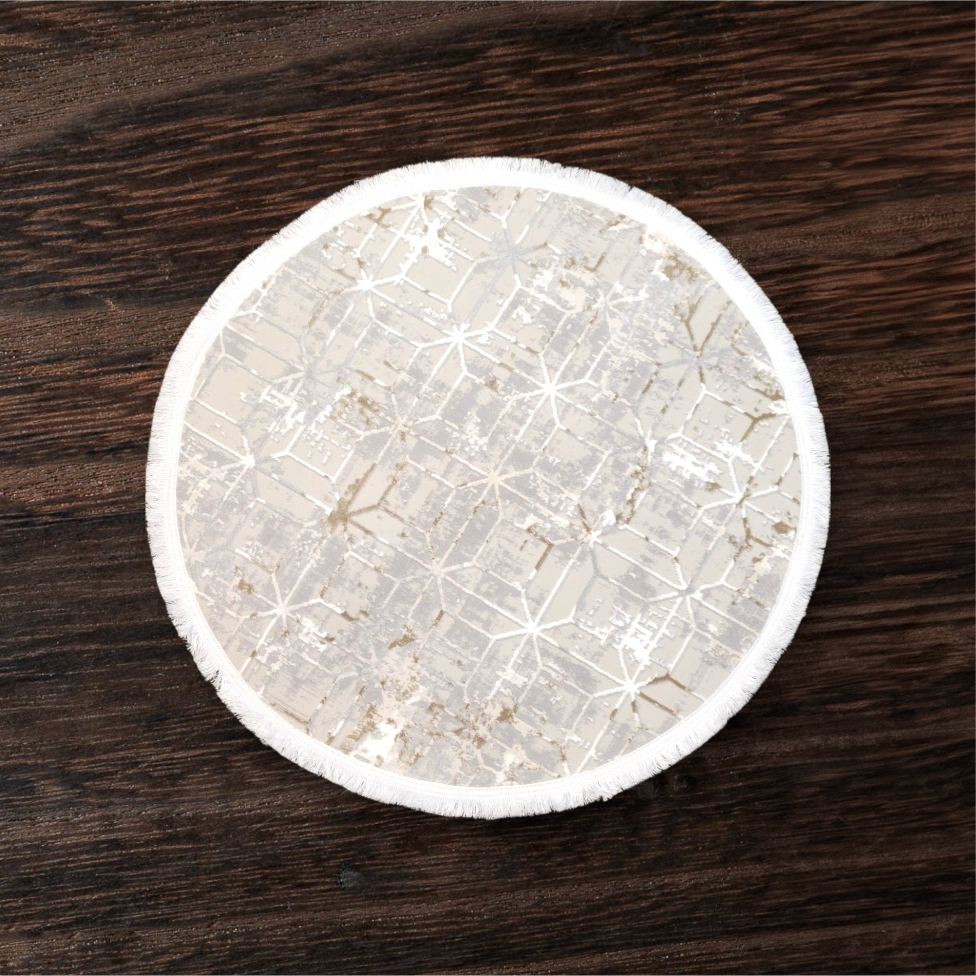 Starburst Geometric Round Rug - 3.2x3.2 (ft)