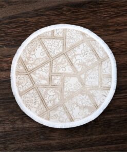 Ivory Lattice Round Rug - 3.2x3.2 (ft)
