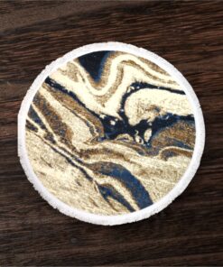 Marble Swirl Round Rug - 3.2x3.2 (ft)